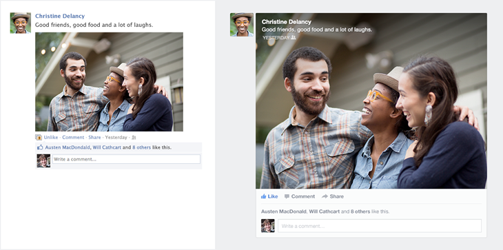 Facebook News Feed: Before - After