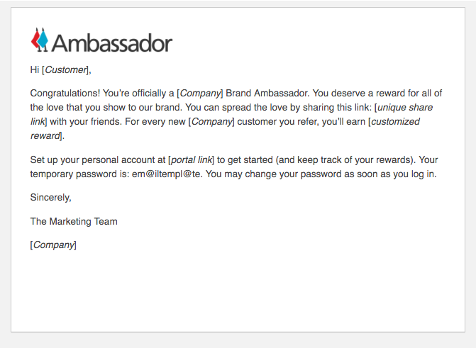 Referral Marketing Email Template: eCommerce Company