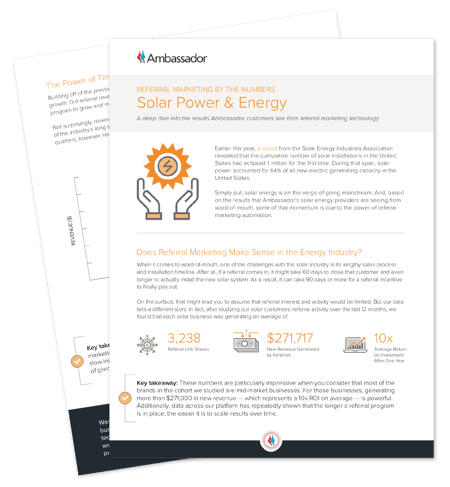 Solar Power Referral Marketing Report